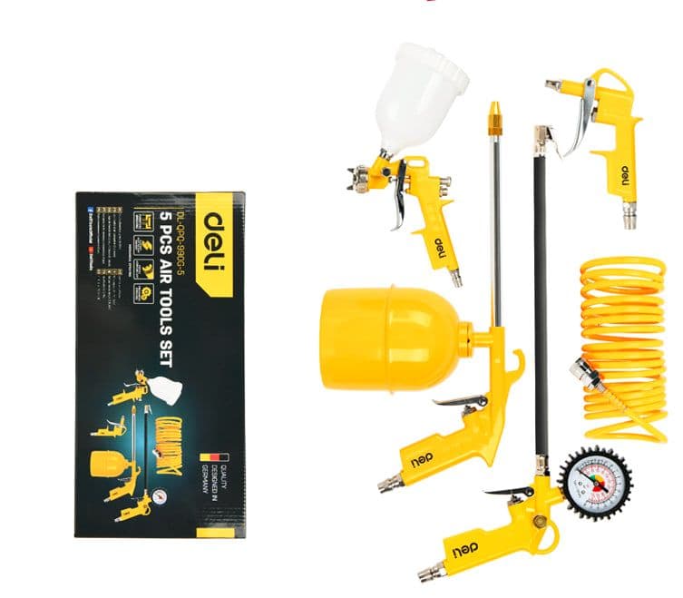 Набір пневматичних інструментів (5 предметів) EDL-QPQ-990G-5