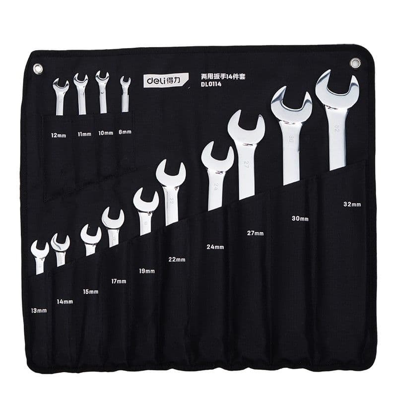 Набір комбінований ключей 8-32 мм Cr-V DL0114