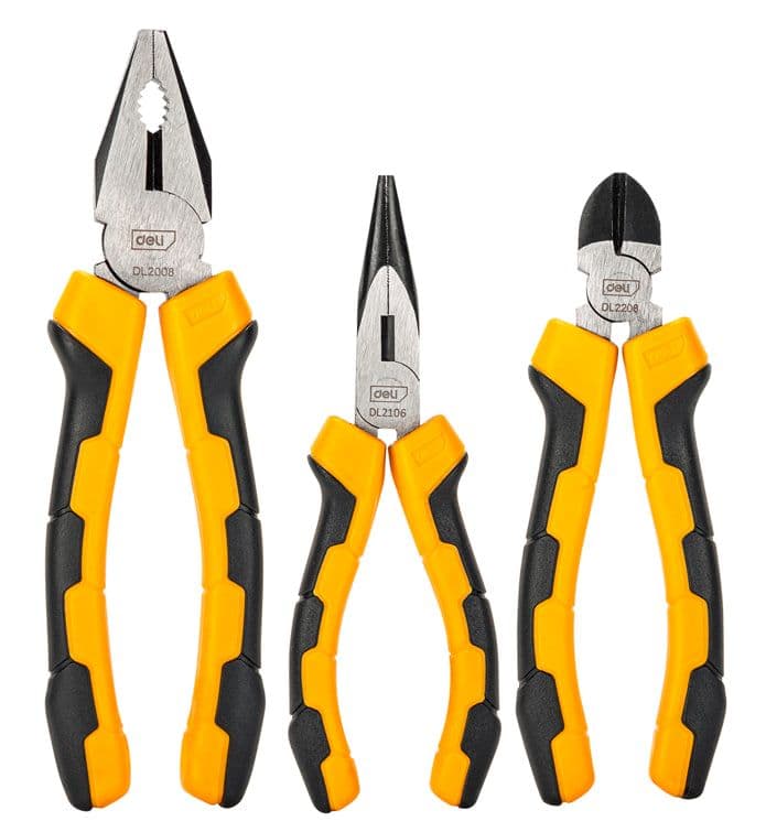 Набір шарнірно-губцевого інструменту 8" Combination / 6" Long Nose / 6" Diagonal, Carbon Steel EDL2008-3