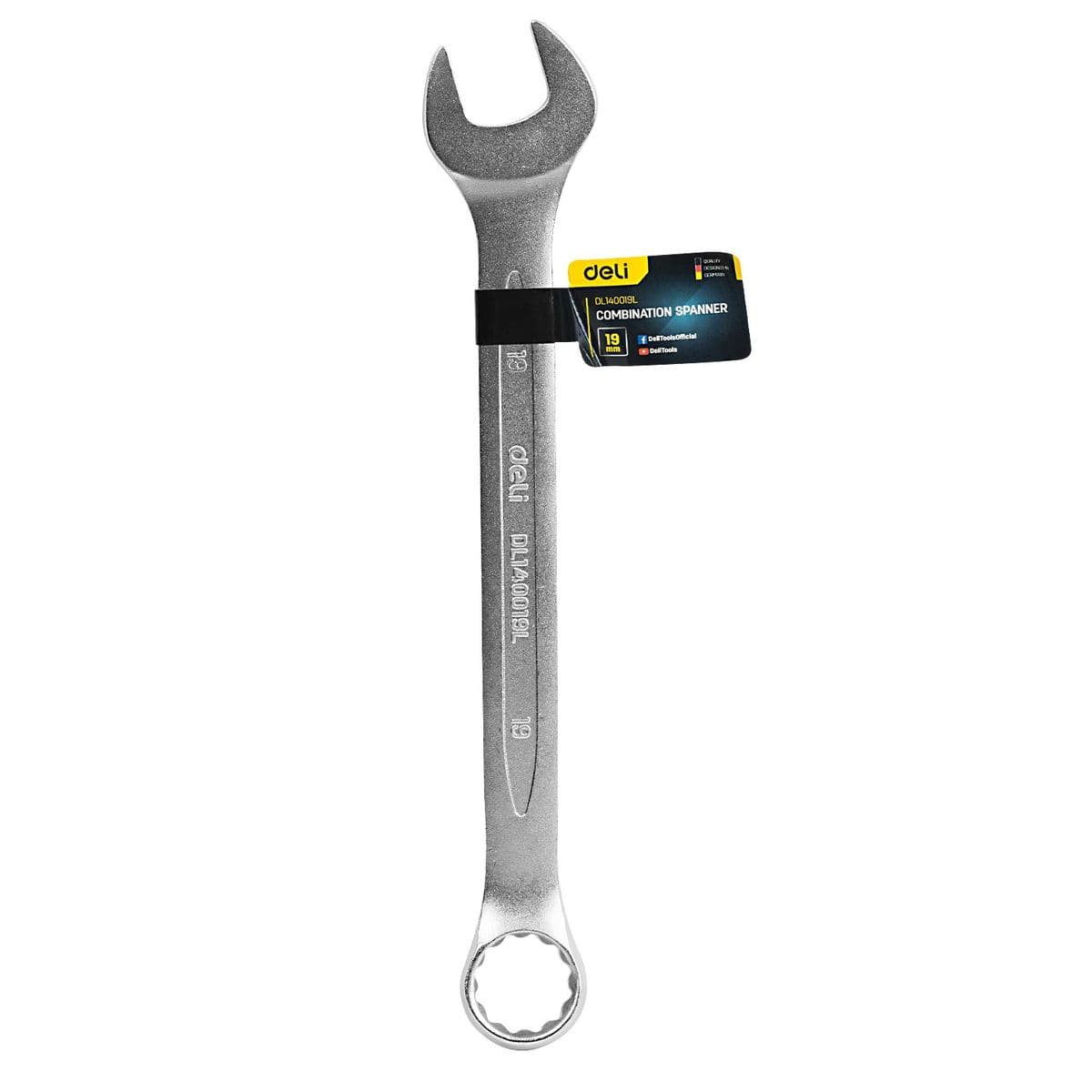 Комбiнований гайковий ключ 19 мм Deli DL140019L