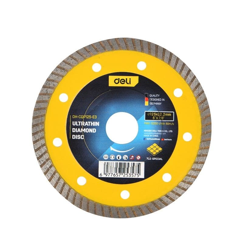 Ультратонкий алмазний диск 125 x 22,2 мм Deli EDH-CQP125-E3