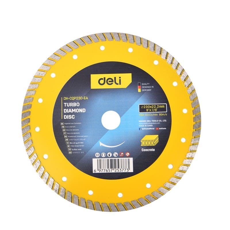 Турбоалмазный диск 230 x 22,2 мм Deli EDH-CQP230-E4