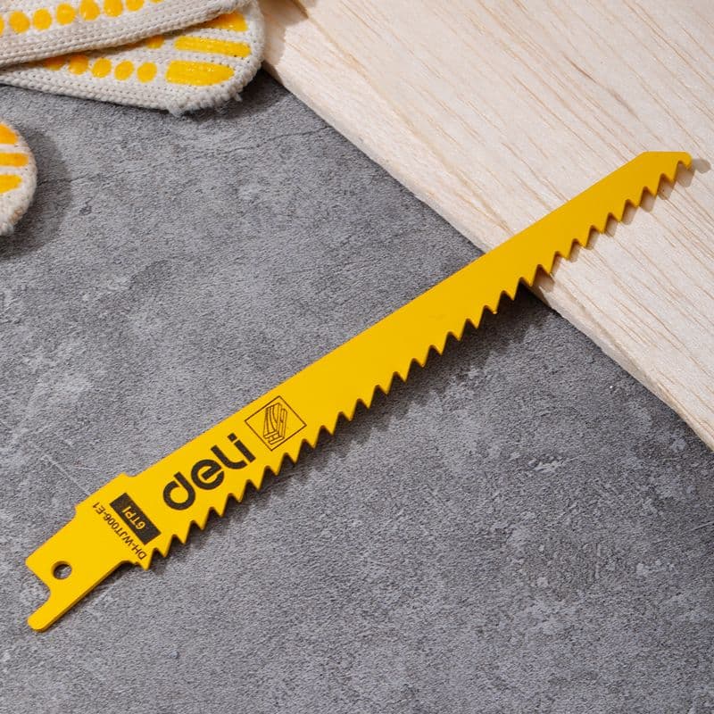 Шабельнi пиляльнi полотна для дерева 150 x 19 x 1,2 мм 6TPI-HCS Deli EDH-WJT006-E1